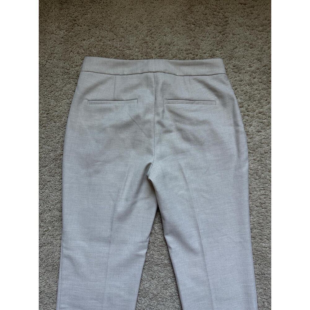 Zara Dress Pants Trousers 26” Inseam Light Beige Ankle Tapered Career Women Sz 2 - Picture 7 of 8